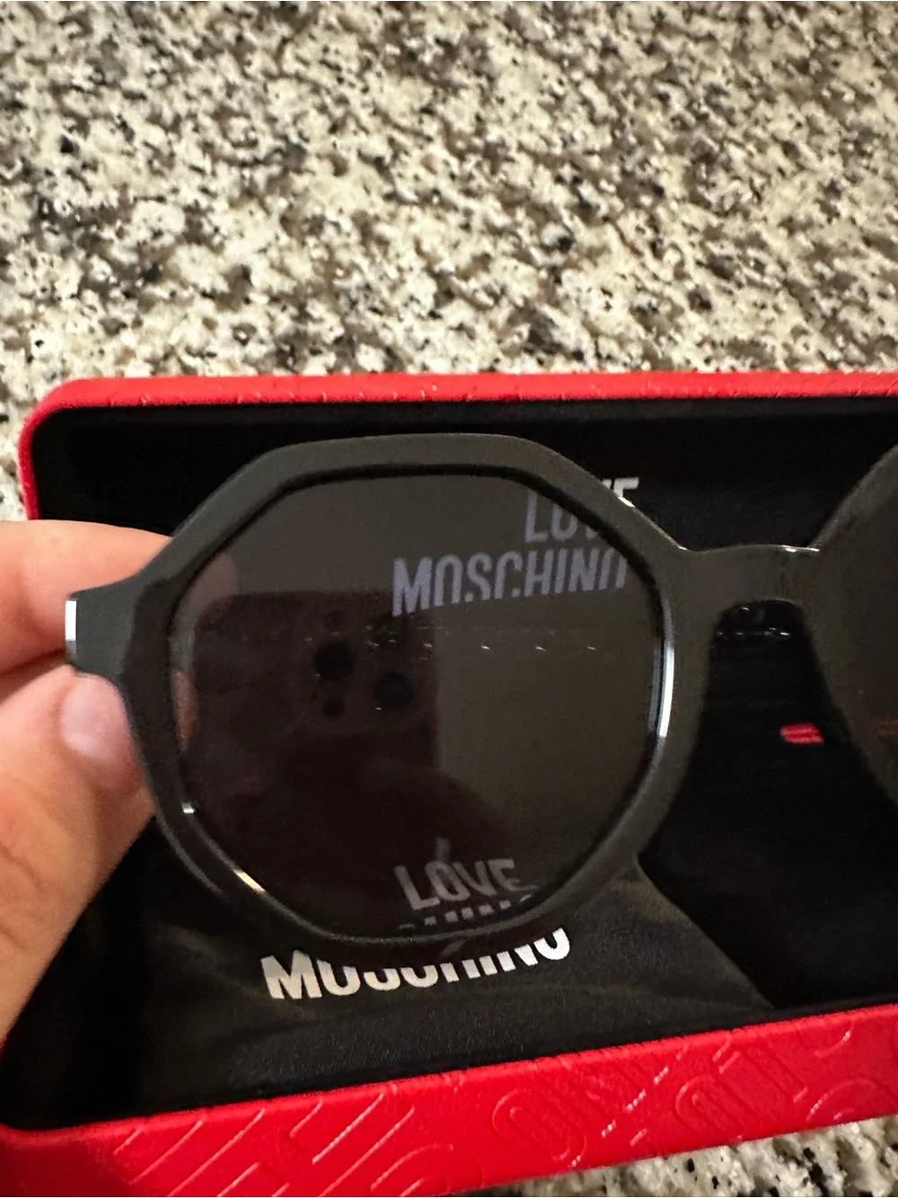 Love Moschino Black Oval Sunglasses
